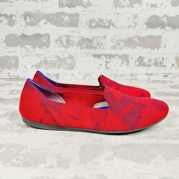 New Rothy's The Loafer Red Camo Round Toe Slip On Loafers  T211 - Picture 4 of 8